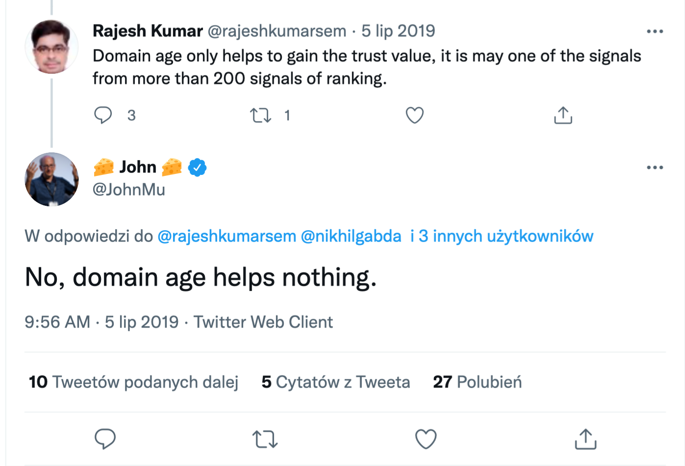 Twitter John Mueller