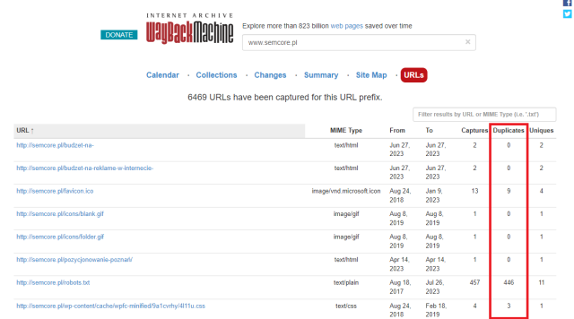 Jak sprawdzić historię strony internetowej? | Semcore