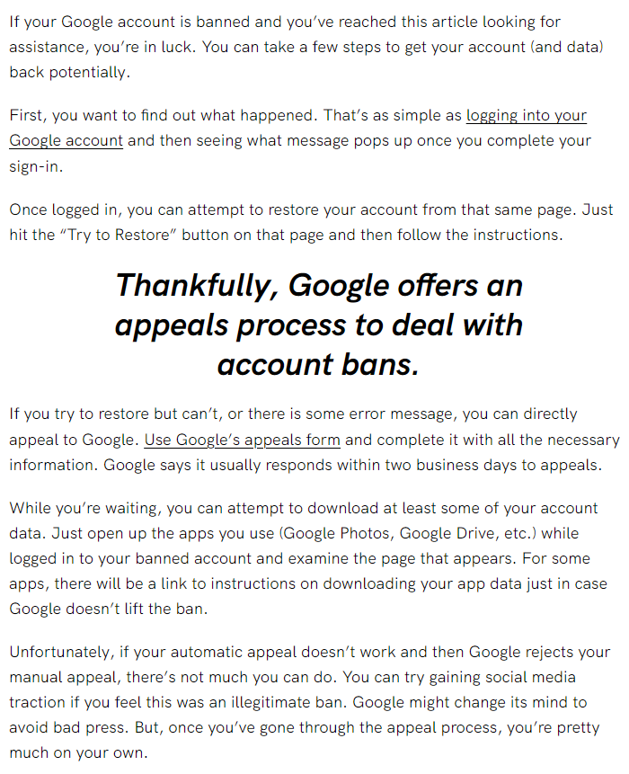 Ban od Google – jak usunąć? Co zrobić?