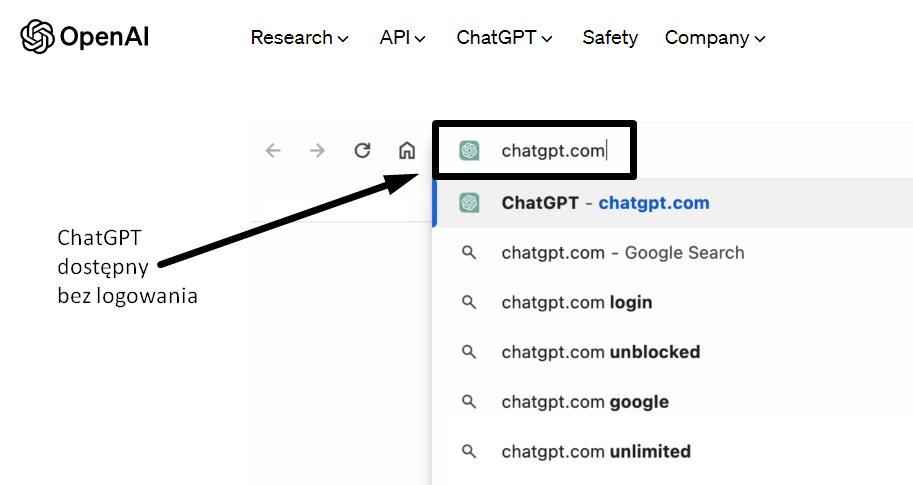OpenAI udostępnia ChatGPT bez logowania!