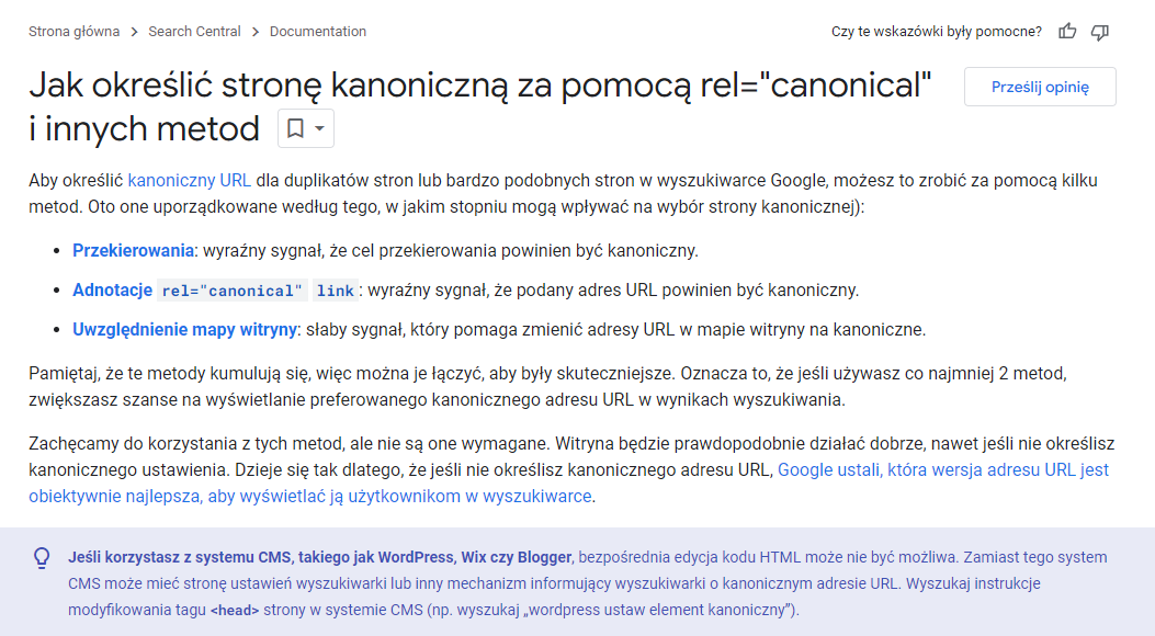 Canonical i Noindex – jak stosować w pozycjonowaniu? Google radzi.