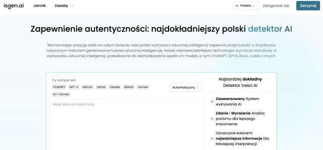 10 polecanych detektorów AI w 2024 roku