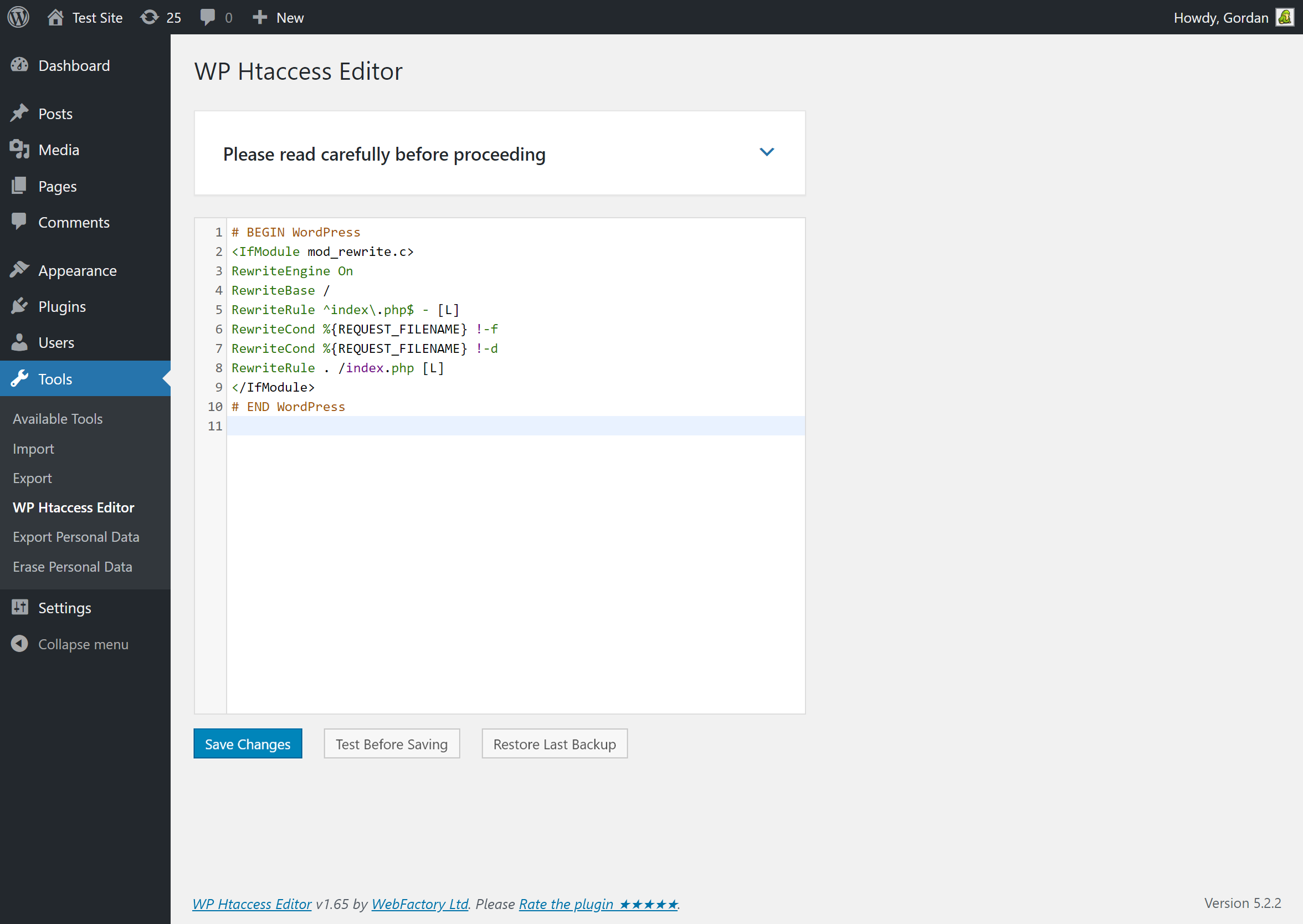 Jak dostać się do htaccess w WordPress?