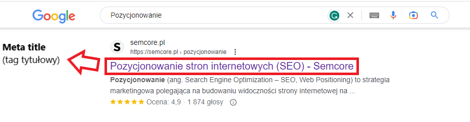 Znacznik title w HTML a SEO strony internetowej