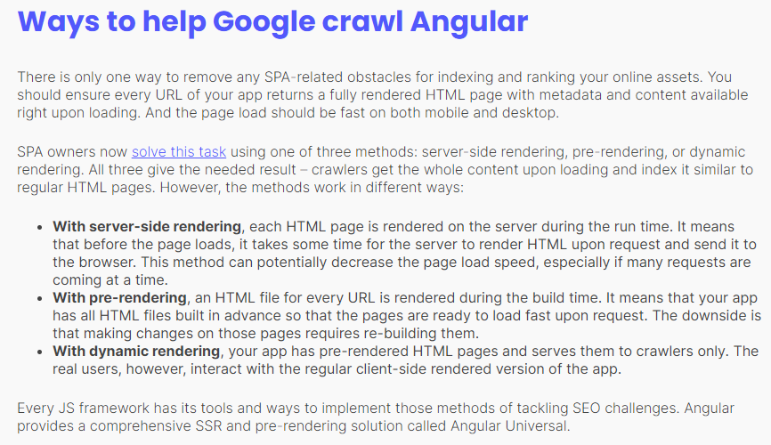 Angular a SEO – najważniejsze informacje