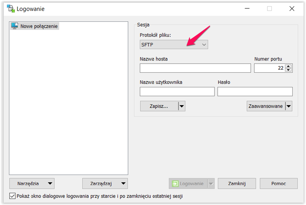 Jak dostać się do serwera SFTP?