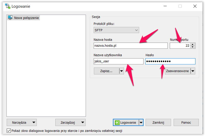 Jak dostać się do serwera SFTP?