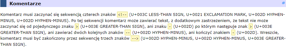 Składnia HTML – Poradnik