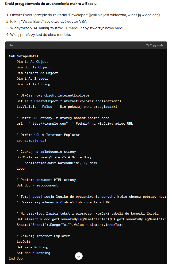 Wykorzystaj Google Sheets do scrapowania danych internetowych z wykorzystaniem AI
